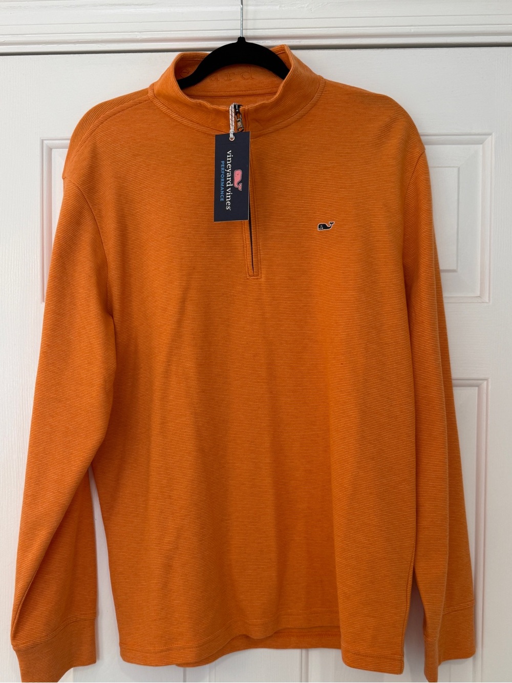 Vineyard Vines Orange Saltwater Quarter-Zip Medium NWT
